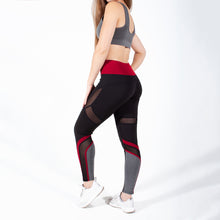 Load image into Gallery viewer, Burgundy Red Speedway Club Mesh Leggings